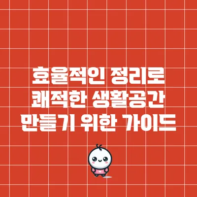 효율적인 정리로 쾌적한 생활공간 만들기 위한 가이드