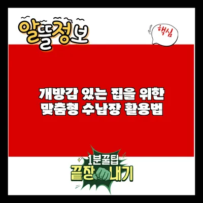 개방감 있는 집을 위한 맞춤형 수납장 활용법