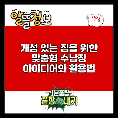 개성 있는 집을 위한 맞춤형 수납장 아이디어와 활용법