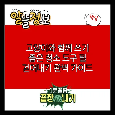 고양이와 함께 쓰기 좋은 청소 도구: 털 걷어내기 완벽 가이드