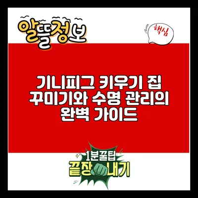 기니피그 키우기: 집 꾸미기와 수명 관리의 완벽 가이드