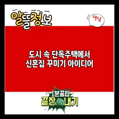 도시 속 단독주택에서 신혼집 꾸미기 아이디어