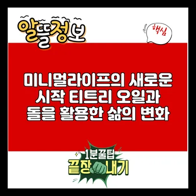 미니멀라이프의 새로운 시작: 티트리 오일과 돌을 활용한 삶의 변화