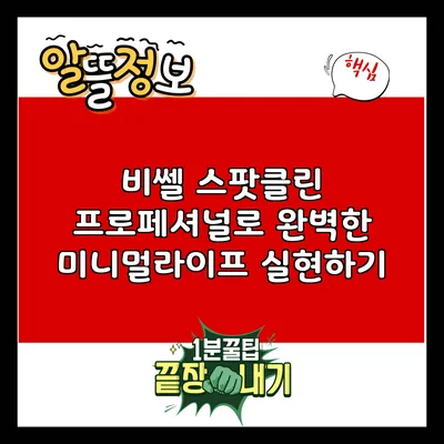 비쎌 스팟클린 프로페셔널로 완벽한 미니멀라이프 실현하기