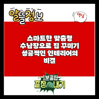 스마트한 맞춤형 수납장으로 집 꾸미기: 성공적인 인테리어의 비결