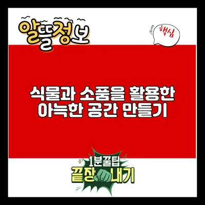 식물과 소품을 활용한 아늑한 공간 만들기