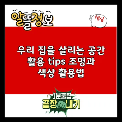 우리 집을 살리는 공간 활용 tips: 조명과 색상 활용법