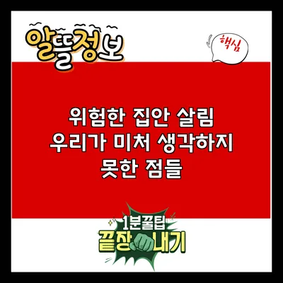 위험한 집안 살림: 우리가 미처 생각하지 못한 점들