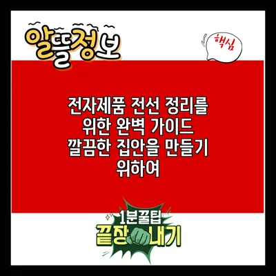 전자제품 전선 정리를 위한 완벽 가이드: 깔끔한 집안을 만들기 위하여