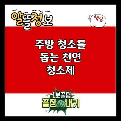 주방 청소를 돕는 천연 청소제