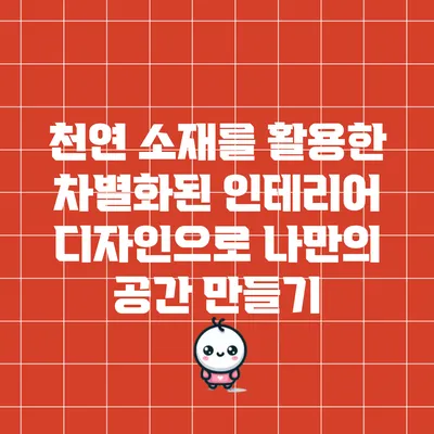 천연 소재를 활용한 차별화된 인테리어 디자인으로 나만의 공간 만들기