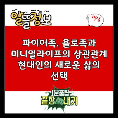 파이어족, 욜로족과 미니멀라이프의 상관관계: 현대인의 새로운 삶의 선택