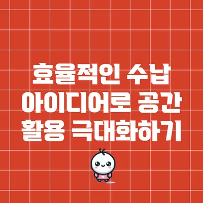 효율적인 수납 아이디어로 공간 활용 극대화하기