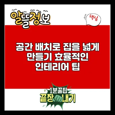 공간 배치로 집을 넓게 만들기: 효율적인 인테리어 팁