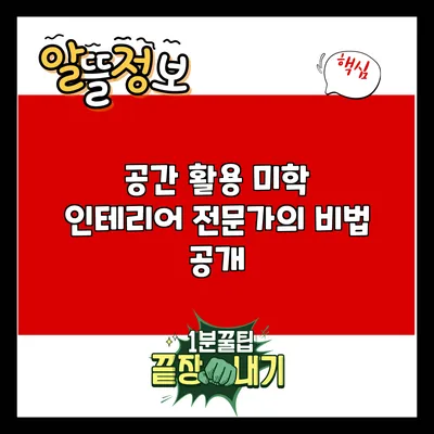 공간 활용 미학: 인테리어 전문가의 비법 공개