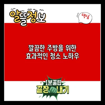 깔끔한 주방을 위한 효과적인 청소 노하우