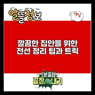 깔끔한 집안을 위한 전선 정리 팁과 트릭