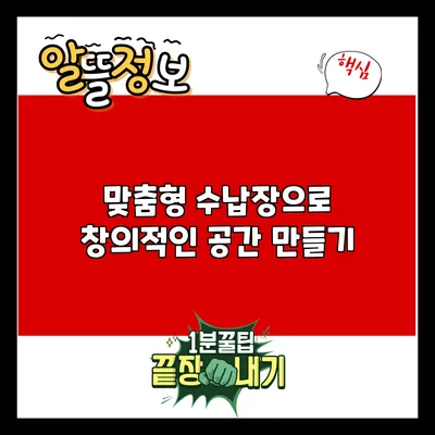 맞춤형 수납장으로 창의적인 공간 만들기