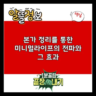 본가 정리를 통한 미니멀라이프의 전파와 그 효과