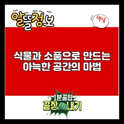 식물과 소품으로 만드는 아늑한 공간의 마법