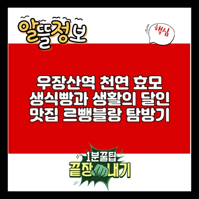 우장산역 천연 효모 생식빵과 생활의 달인 맛집 르뺑블랑 탐방기