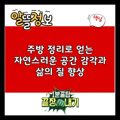 주방 정리로 얻는 자연스러운 공간 감각과 삶의 질 향상