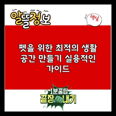 펫을 위한 최적의 생활 공간 만들기: 실용적인 가이드